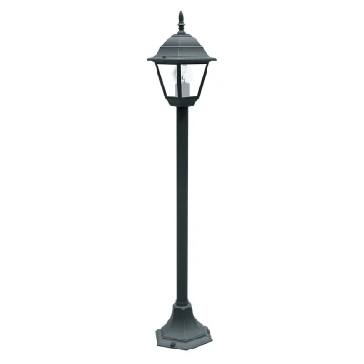 Image of ROMA Outdoor 104cm Bollard Black, IP44 104x21cm
