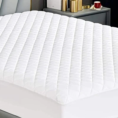 Image of AmigoZone Quilted Fitted Mattress Protector Pad Deep Pocket 12/30cm Cot Bed 70 x 140cm
