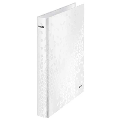 Image of Leitz 2 Ring Binder, Holds up to 230 Maxi Sheets, Wow Range, 40 mm Spine, 42410001 A4, White