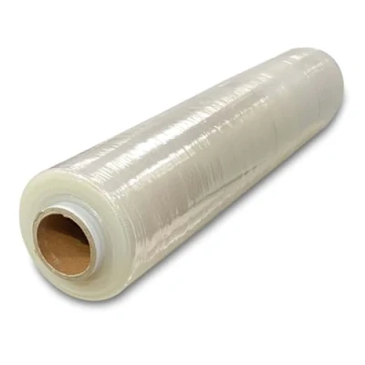 Image of JeeJaan® 1 Roll Clear Pallet Wrap 400mm x 150m 20mu 750g Strong Stretch Shrink Cling Film Ideal for Wrapping Warehouse, Moving House &amp; Furniture