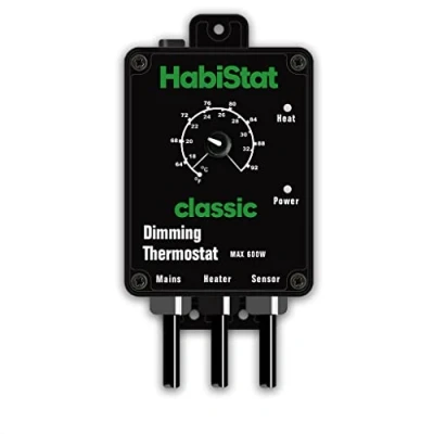 Image of Habistat Dimming Thermostat Classic Range Black 600w Designed Specifically For Controlling Light Bulbs &amp; Heaters Suitable Reptiles Accurate Temperature Control Easy To Use