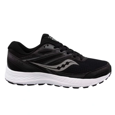 Image of Saucony Men&#039;s Cohesion 13 Walking Shoe, Black White, 7 UK