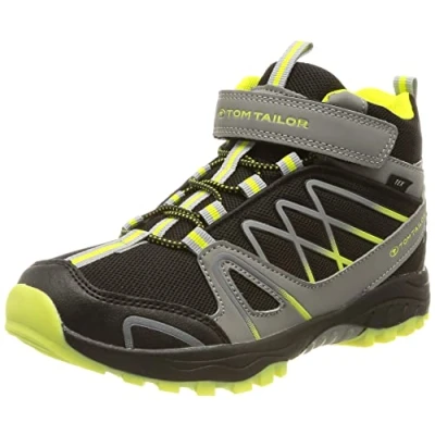 Image of TOM TAILOR 4271102 Walking Shoe, Black, Grey, neon Yellow, 6 UK
