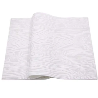 Image of VALINK 3D Tree Bark Texture Cake Lace Mat,Silicone Mold,Sugarcraft Fondant Mold Impression Mat,Cupcake Baking Border Decoration Tool Mould, Edge Pad, DIY Molds (White)