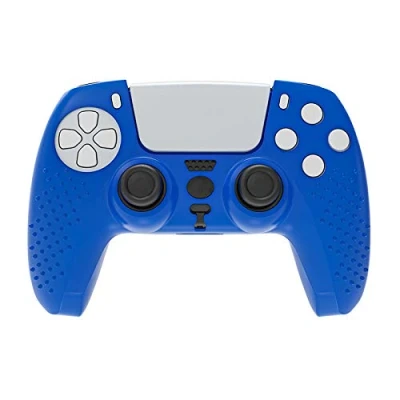 Image of OSTENT Spot Pattern Soft Silicone Skin Case Cover for Sony PS5 DualSense Wireless Controller Color Blue