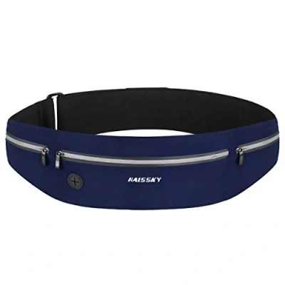 Image of HAISSKY Running Belt, Waist Pack Ultra Light Fitness Belt Water Resistant for iPhone 15 Pro Max/14/13 Pro/12/11 Plus Bag Women Men Fit Smartphone Up to 6.7 inch