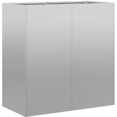 Image of vidaXL Planter 80x40x80 cm Galvanised Steel
