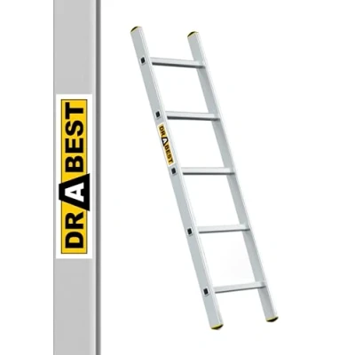 Image of Single section aluminium step ladder PRO 5 treads