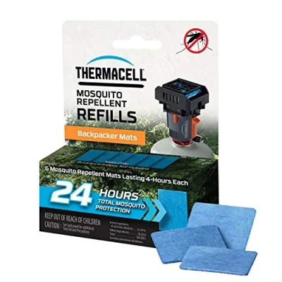 Image of Thermacell Backpacker Mosquito Repellent Mat Only Refills, 24 Hour Pack; Contains 6 Mats, Each Lasting 4 Hours; Use with Convenient and Easy to Repeller; DEET Free