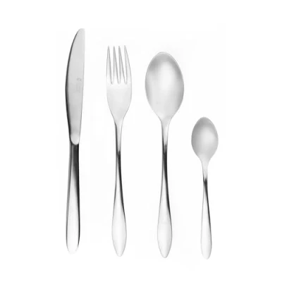 Image of Russell Hobbs COMBO 7573 Cologne 32 Piece Cutlery Dinnerware Set, 18/10 Stainless Steel Tableware for 8 Place Settings, 50 Year Guarantee
