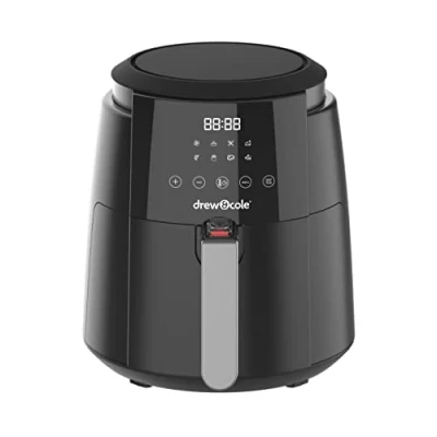 Image of Drew&amp;Cole Air Fryer 4L 8 in 1 Digital 4 Litre Capacity Pre Set Programmes Cook with Less Oil &amp; Fat Easy Cooking Ideal Kitchen Appliance for Smaller Families Couples