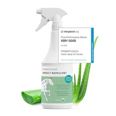 Image of PFERDEPFLEGE24 DEET Horse Fly Spray &amp; Insect Repellent for Immediate Long lasting Protection 1000ml Highly Concentrated Horses against Mosquitoes, Flies, Horseflies Ticks