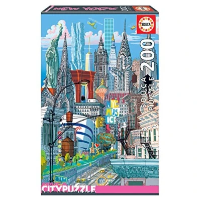 Image of Educa 18472 Serie Citypuzzle Puzzle 200 Pieces, New York