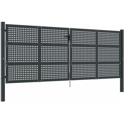 Image of vidaXL Garden Gate Anthracite 400x200 cm Steel