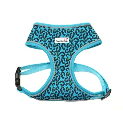 Image of Doodlebone Originals Pattern Airmesh Dog Harness (Night Leopard, 1)