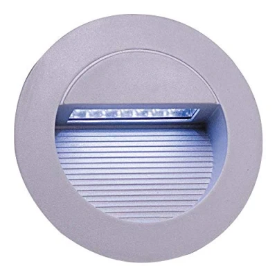 Image of KnightsBridge IP44 Round 14 White LED Recessed Stair &amp; Wall Guide Light