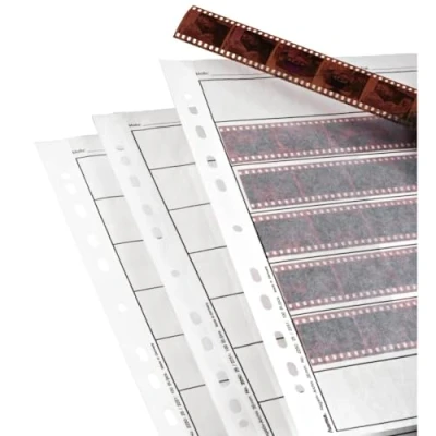 Image of 35mm Negative Storage Pages for Ringbinder pack 100 Sheets Sleeves Strips