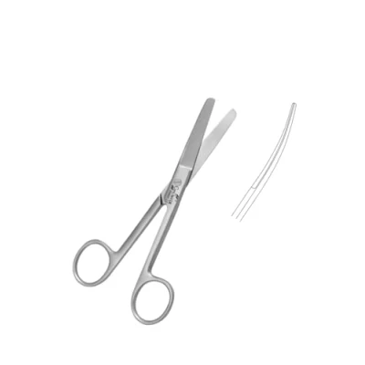 Image of Dressing Scissors 14cm, First Aid, Vets, Pet Grooming, Nurses, Home Office Use (Blunt Blunt Curved)