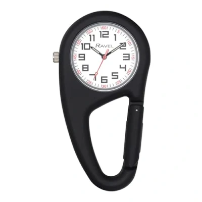 Image of Ravel Belt Clip Carabiner Quartz Watch Analogue R1105.03C Jet Black