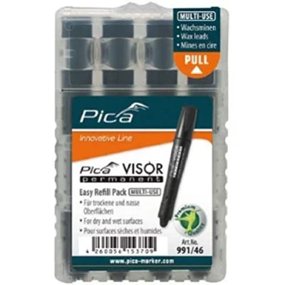 Image of Pica Visor Permanent Longlife Indutrial Marker Refills 4 pack Black 991/46