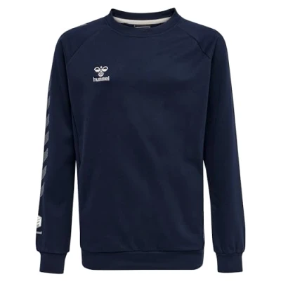 Image of hummel Unisex Children&#039;s Hmlmove Grid Cotton Sweatshirt Kids Navy