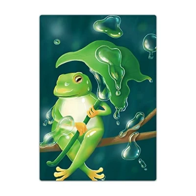 Image of Passport Holder Cover, PU Leather Travel Wallet Case Organiser for Passport, Business Cards, Credit Boarding Passes (Frog)