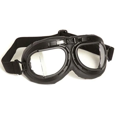 Image of Replica WW2 British RAF Style Aviation Goggles (Black)