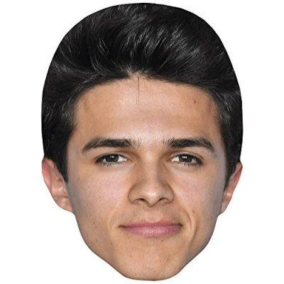 Image of Brent Rivera (Black Hair) Celebrity Mask, Flat Card Face, Fancy Dress Mask
