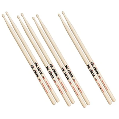 Image of Vic FIrth American Classic® Drumsticks 5B Hickory Wood Tip 4 Pair Value Pack