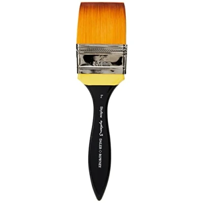 Image of Daler Rowney System3 Acrylic Brush, Synthetic Hair, Short Handle, Skyflow, 2in