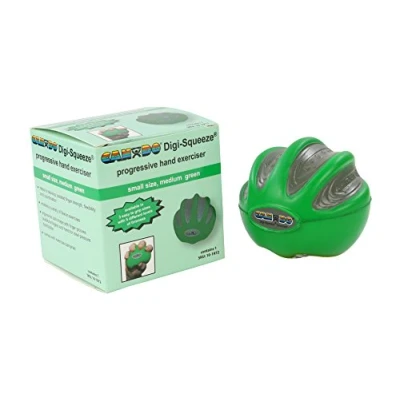 Image of CanDo Hand exerciser finger strengthener Digi Squeeze, green (medium)