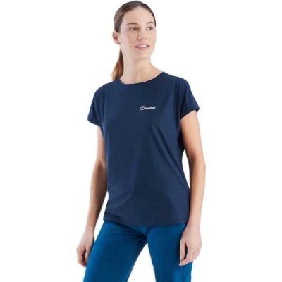 Image of Berghaus Women&#039;s Nesna Short Sleeve Wicking Crew Baselayer T Shirt, Night Sky, 10