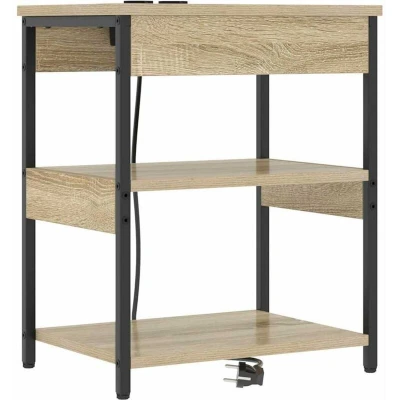 Image of vidaXL Bedside Cabinet Sonoma oak 41 x 31 51 cm Engineered wood