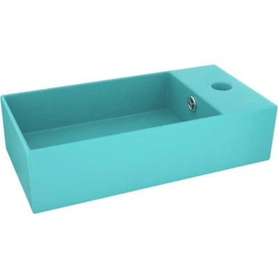 Image of vidaXL Bathroom Sink with Overflow Ceramic Light Green