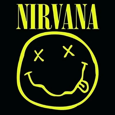 Image of Nirvana Smiley Face Black Greeting Birthday Card Any Occasion Album Official