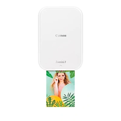 Image of Canon Zoemini 2 Printing Kit: Capture &amp; Create Anywhere Compact Portable Photo Printer Bluetooth 5.0 Fast USB C Charging for On the Go Adventures, Pearl White