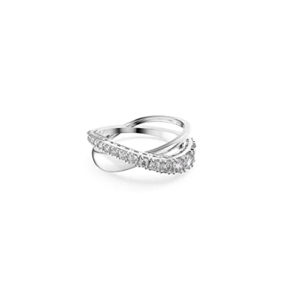 Image of Swarovski Twist ROWS Ring silvercoloured, Women&#039;s, Size: Medium, Silver coloured