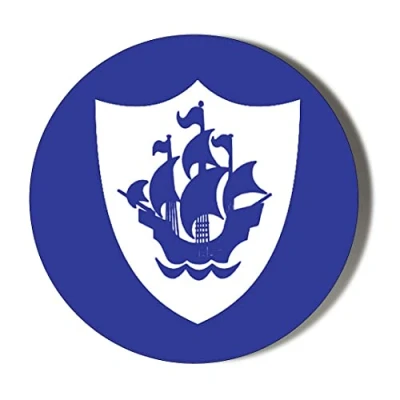 Image of BLUE PETER BADGE BACKGROUND Small 38mm Round Fridge Magnet