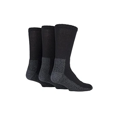 Image of Mens 3 Pairs Workforce Black Workwear safety Boot Socks 6 11 uk, 39 45 eur WFH0090