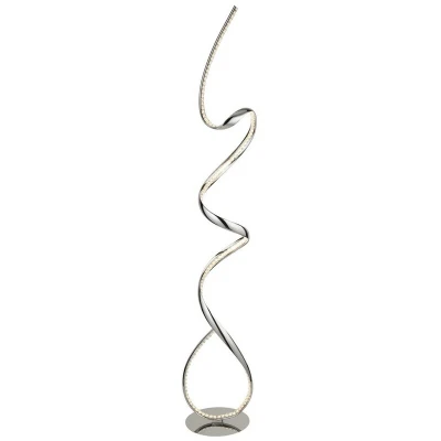 Image of Led Floor Lamp Chrome With Crystal Diffuser