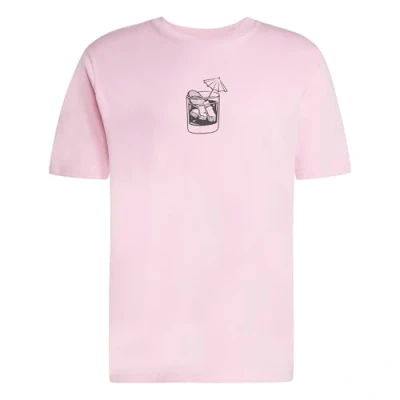 Image of adidas Sportswear Lounge Drink Graphic TEE Print Tshirt, Size: Large, True pink