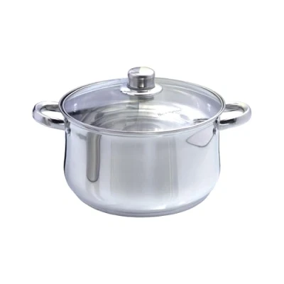 Image of Buckingham Induction Stainless Steel Deep Casserole Pan Cooking Pot with Glass Lid 28 cm, 9.5 Litres, Premium quality