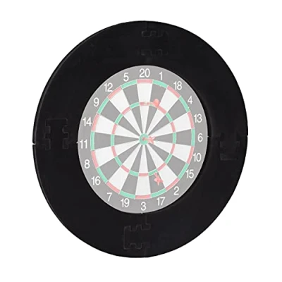 Image of Relaxdays Darts Catchring R7, 4 Piece, Safety Surround for 45 cm Dartboards, Wall Protection, EVA, Ø 72 cm, Black