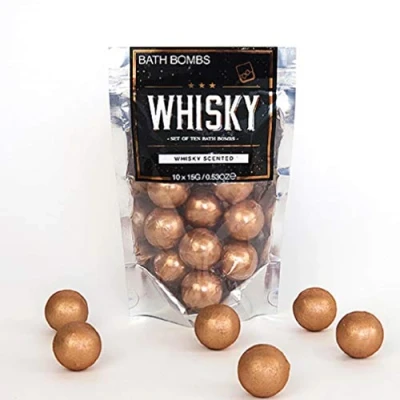Image of Gift Republic Whiskey Scented Bath Bombs, Gold