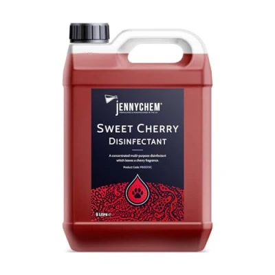 Image of Concentrated Pet Disinfectant 5L Powerful, Long Lasting Fresh Scent Cleaner Kills Germs &amp; Bacteria Safe for Use Around Pets Ideal Areas, Kennels, Homes More (Cherry)