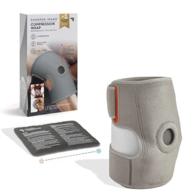 Image of SHARPER IMAGE Hot &amp; Cold Compression Wrap Grey