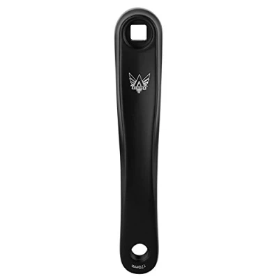 Image of Yosoo Health Gear Bike Crank Arm 170mm, Pedal Left Hand Aluminum Alloy Single Speed Crankset Mountain Replacement Accessory(Black Square Hole)
