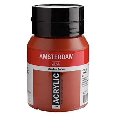 Image of Amsterdam Standard Series Acrylic Jar 500 ml Burnt Sienna 411 (17724112)