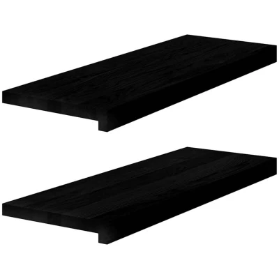 Image of vidaXL Window Sills 2 pcs Dark Brown 70x25x2 cm Solid Wood Oak