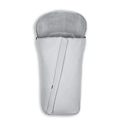 Image of hauck Universal Footmuff Winter, Grey for Pushchair, Stroller, Buggy &amp; Pram, Warm Soft Fleece Cosy Toe Toddlers, with Two Way Zipper Drawstring Hood, Machine Washable